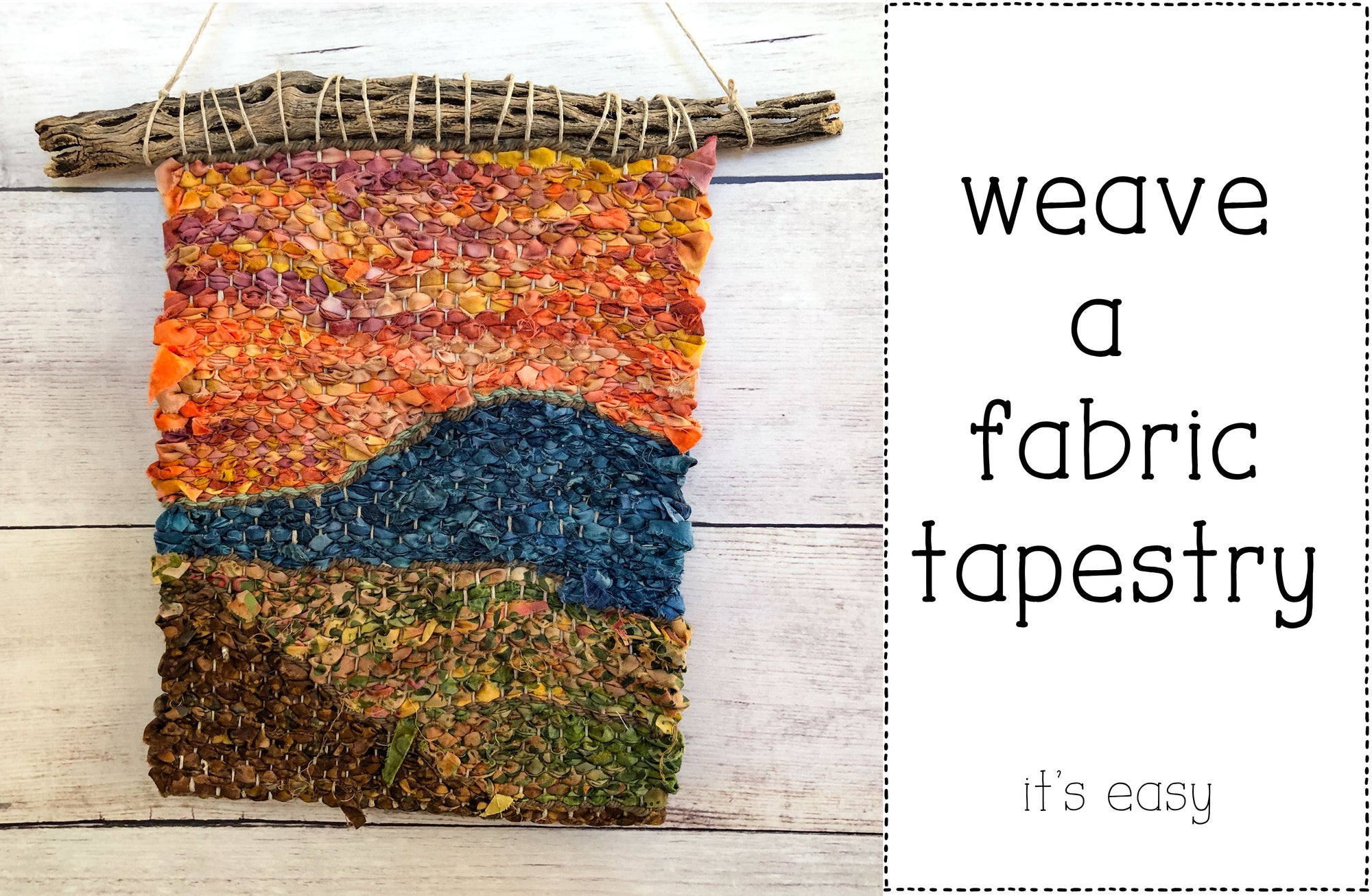 Tapestry Weaving with Fabric Strips