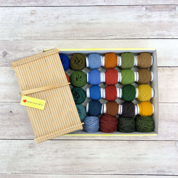 Wood Loom Weaving Kit - Wool Yarn in Natural Colors - The Creativity Patch  - Lucy Jennings