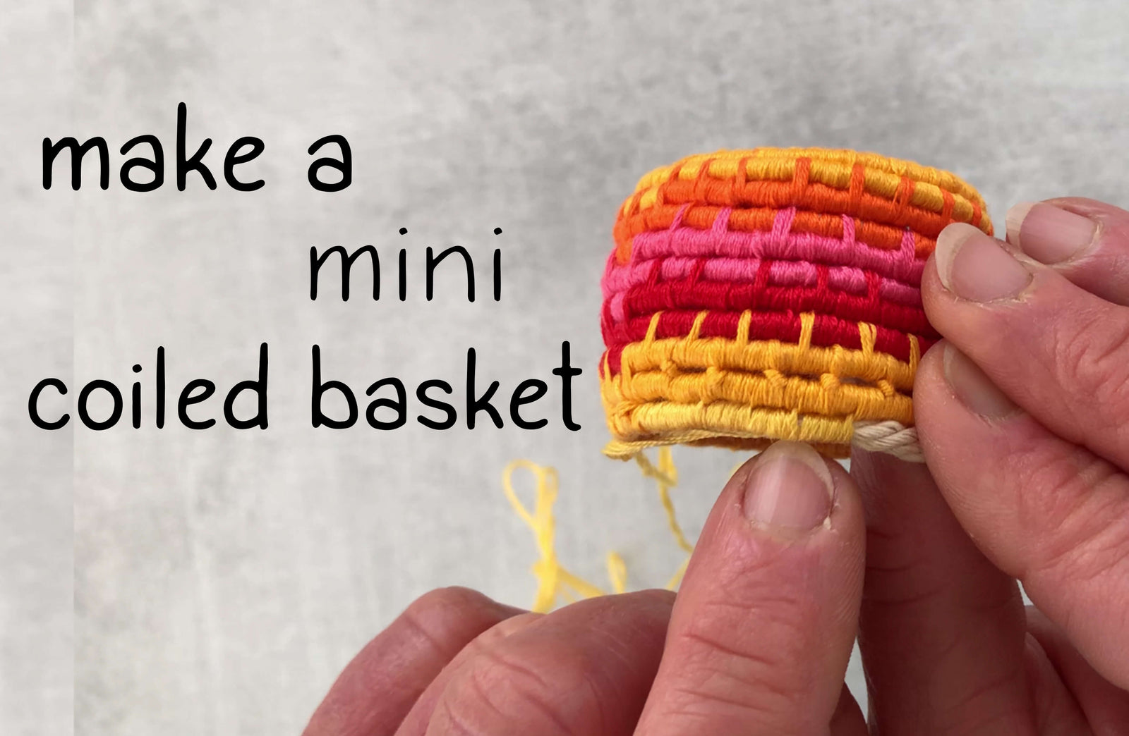 Make a Watermelon Coiled Mini Basket - The Creativity Patch - Lucy Jennings