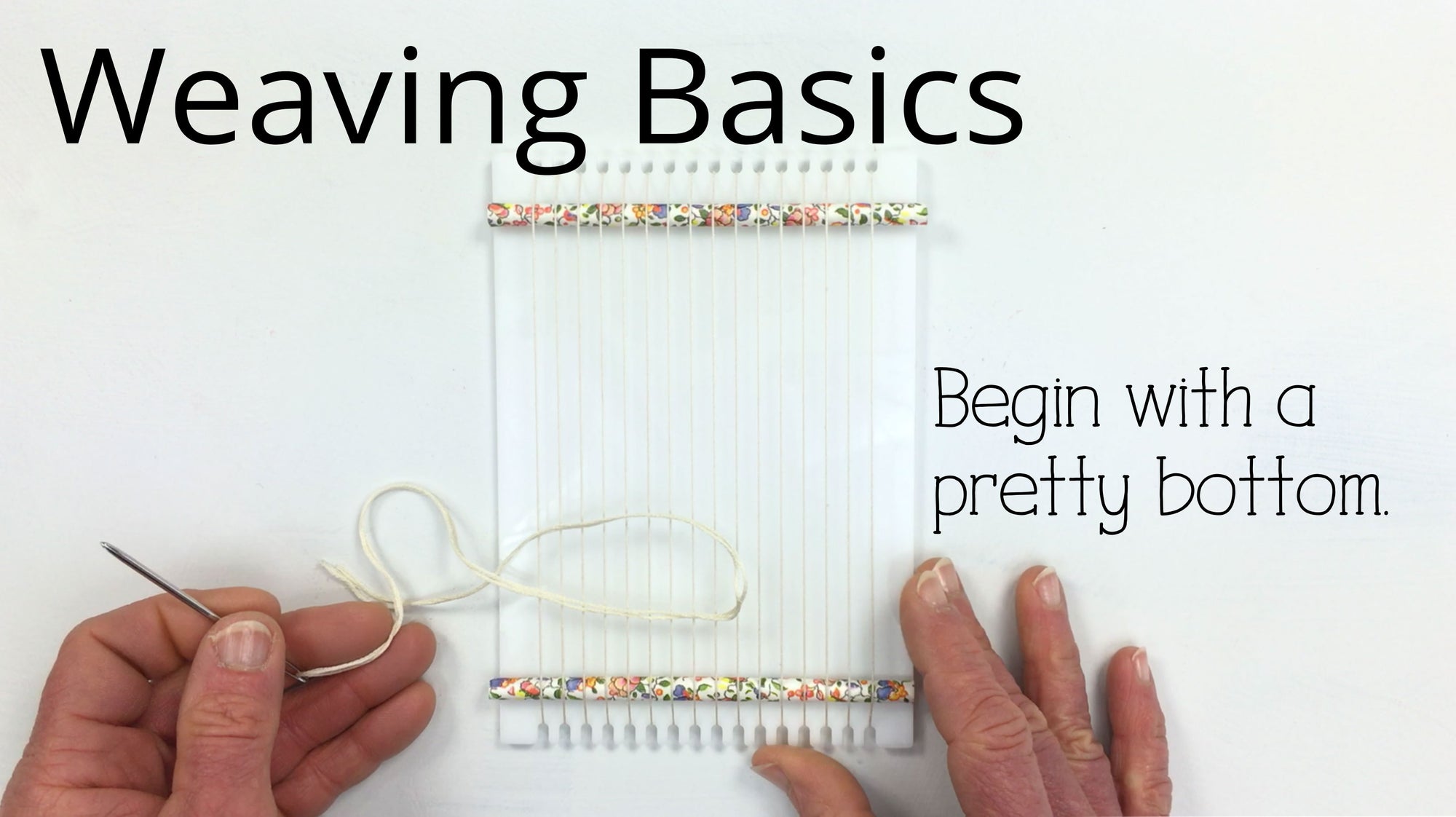 Weaving Basics- How to Twine at the Bottom of a Weaving