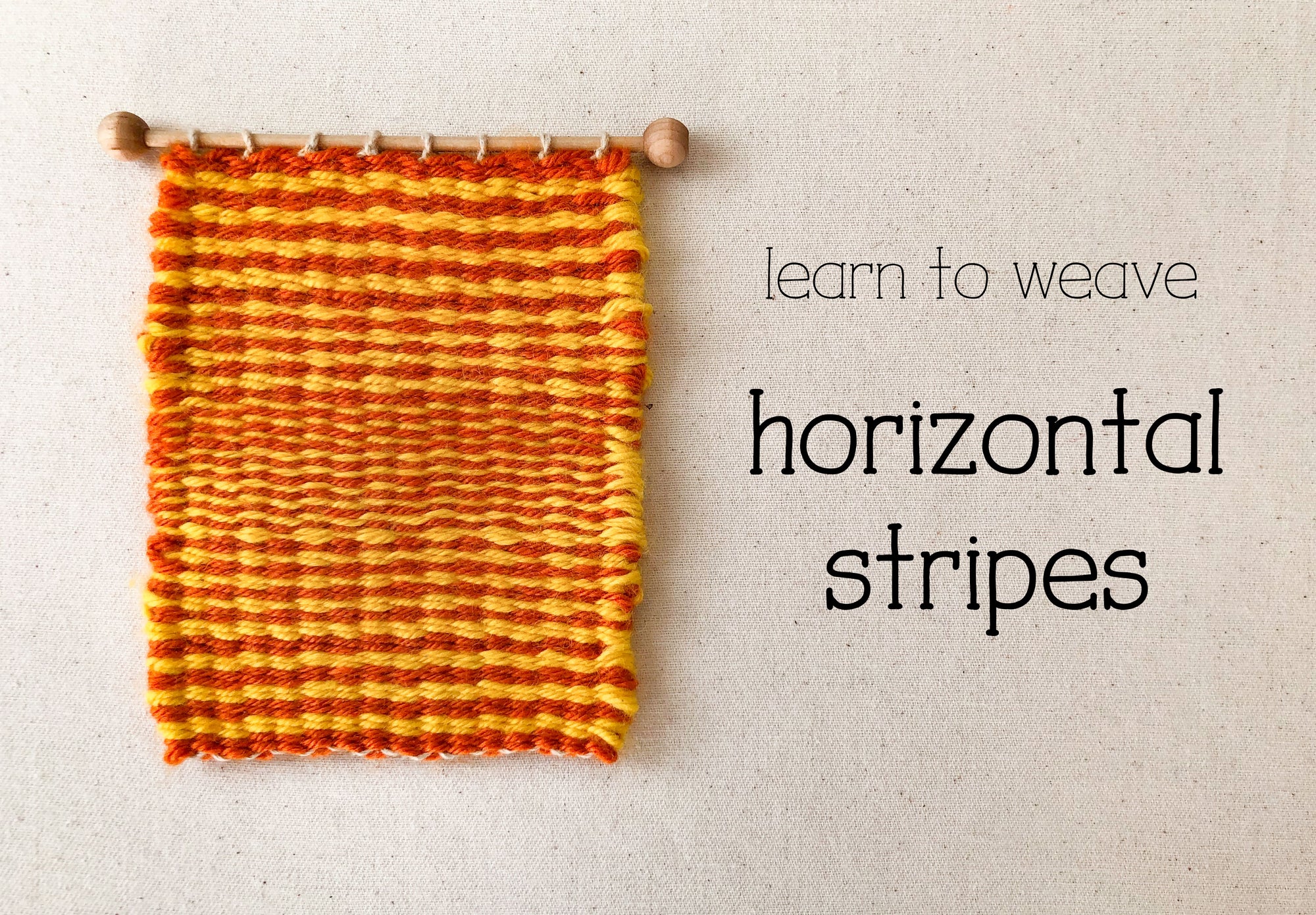 little weaving with horizontal tripes