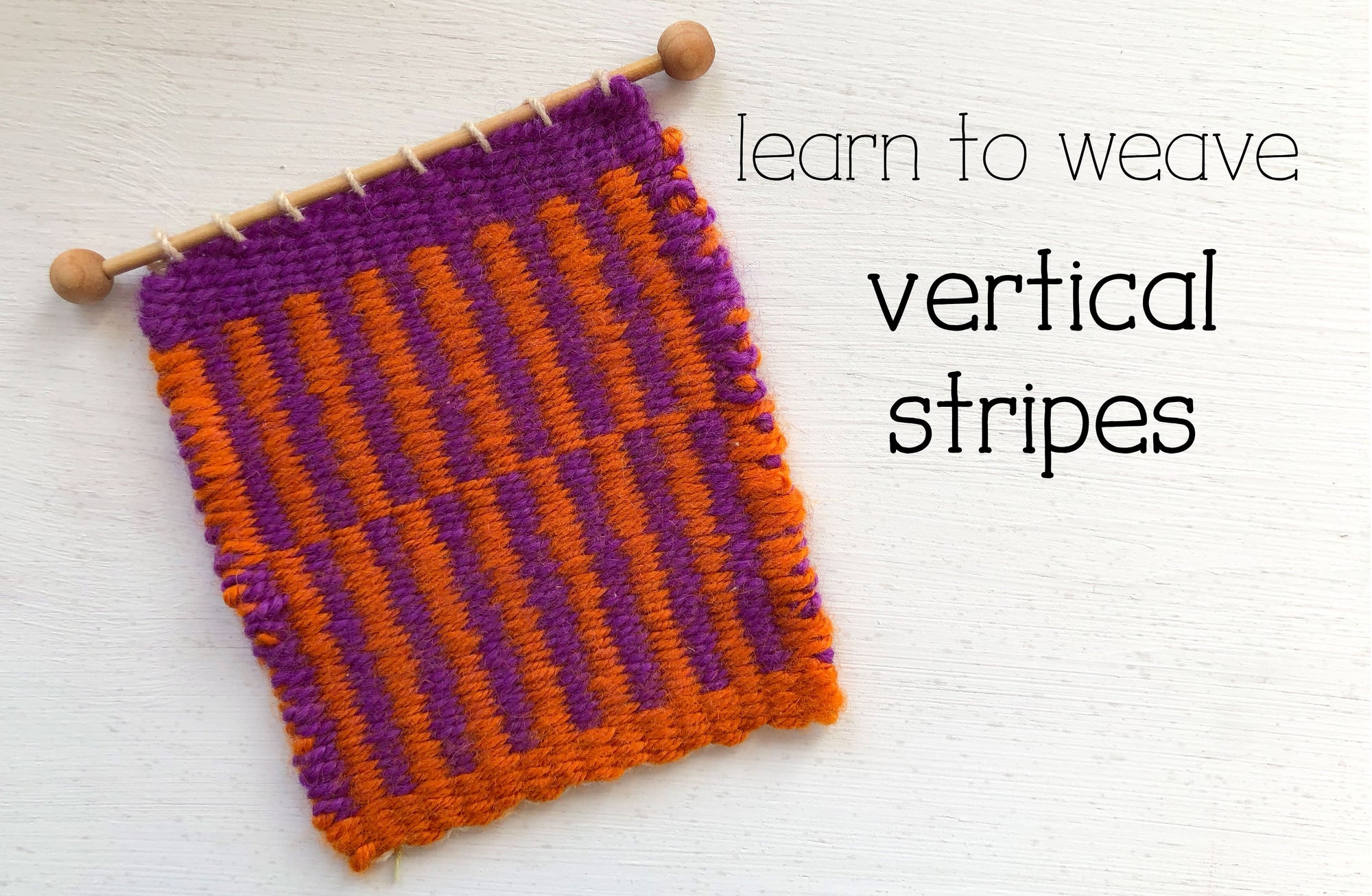 Learn to Weave Vertical Stripes on a Little Loom
