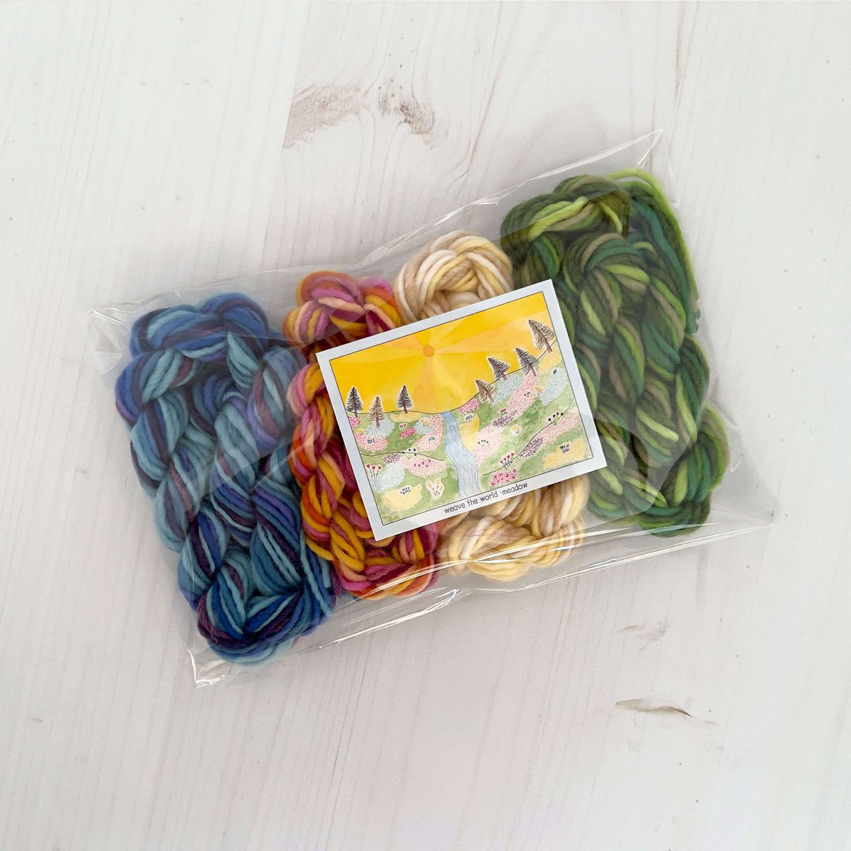 Weave the World - Mini Yarn Skeins- Colors of the Meadow