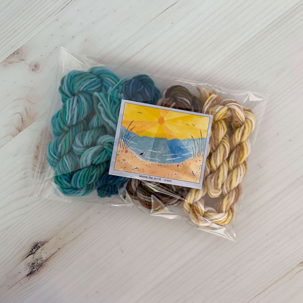 Weave the World - Mini Yarn Skeins- Colors of the Ocean