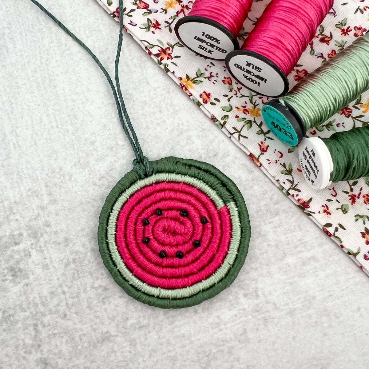 Silk Coiled Pendant Kit - Watermelon