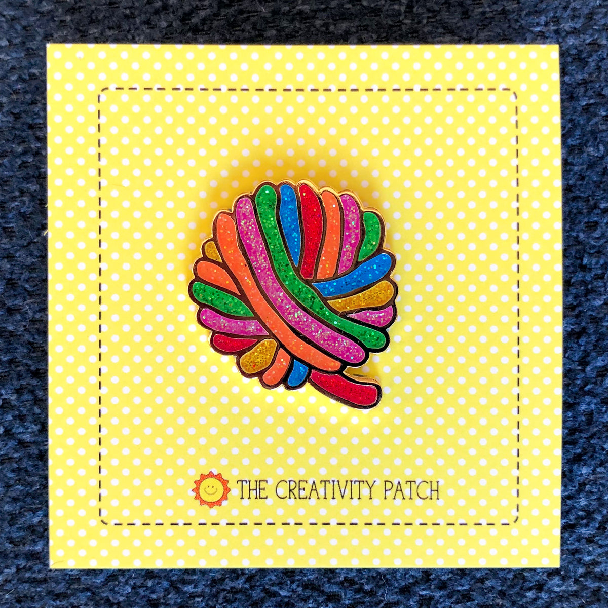 Enamel Pin - Rainbow Ball of Yarn