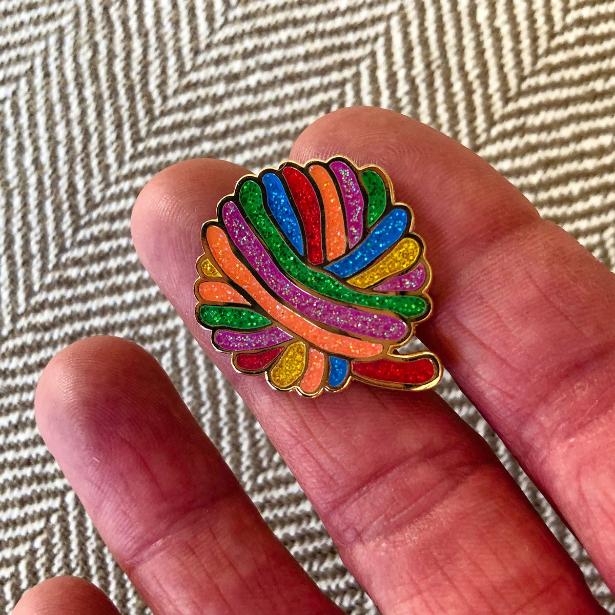 Enamel Pin - Rainbow Ball of Yarn