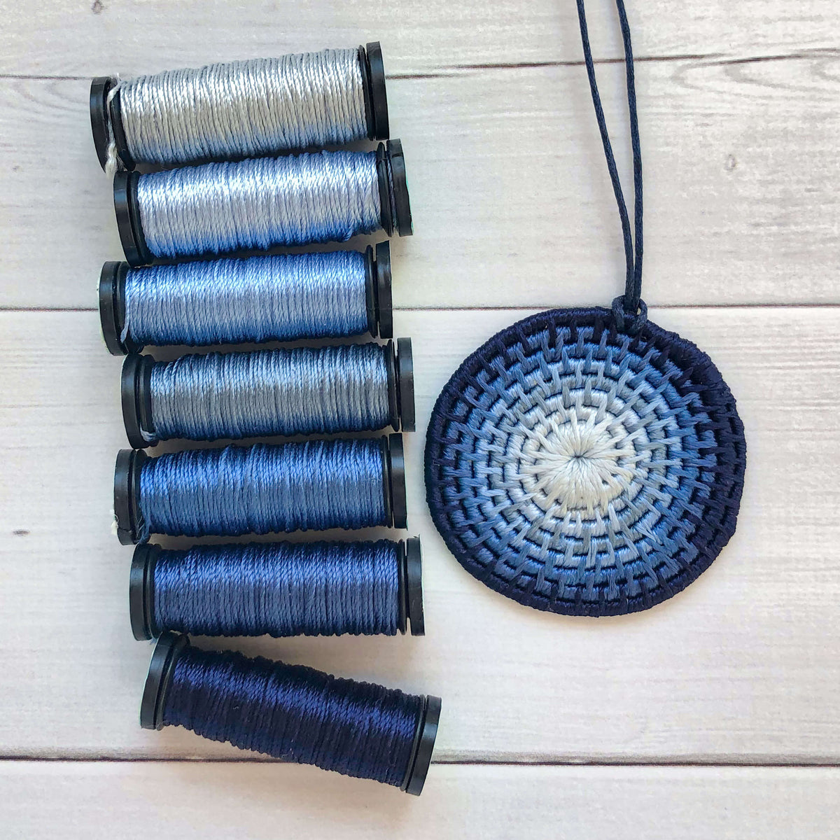 Silk Coiled Pendant Kit - Blue