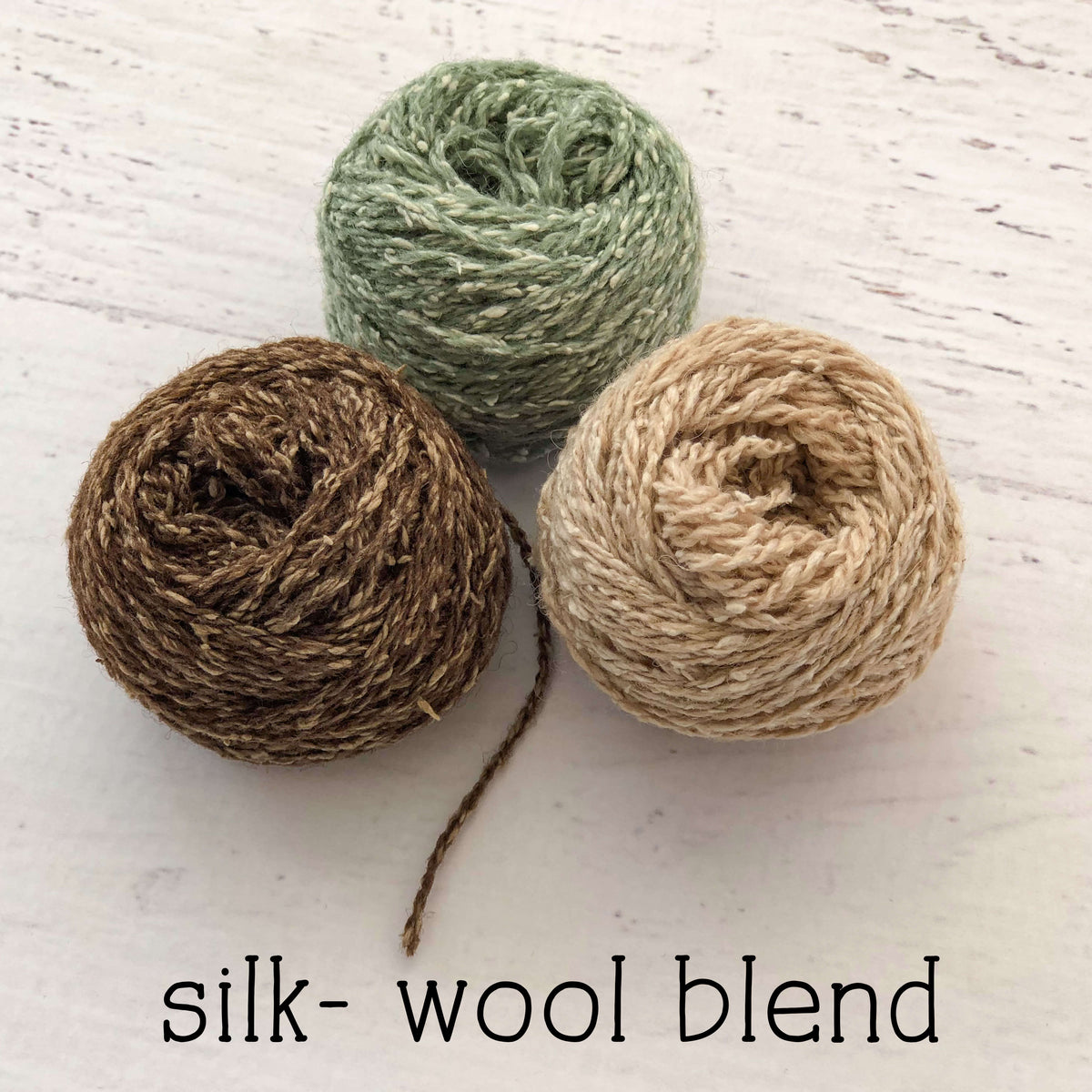 Wood Loom Weaving Kit - Wool Yarn in Natural Colors