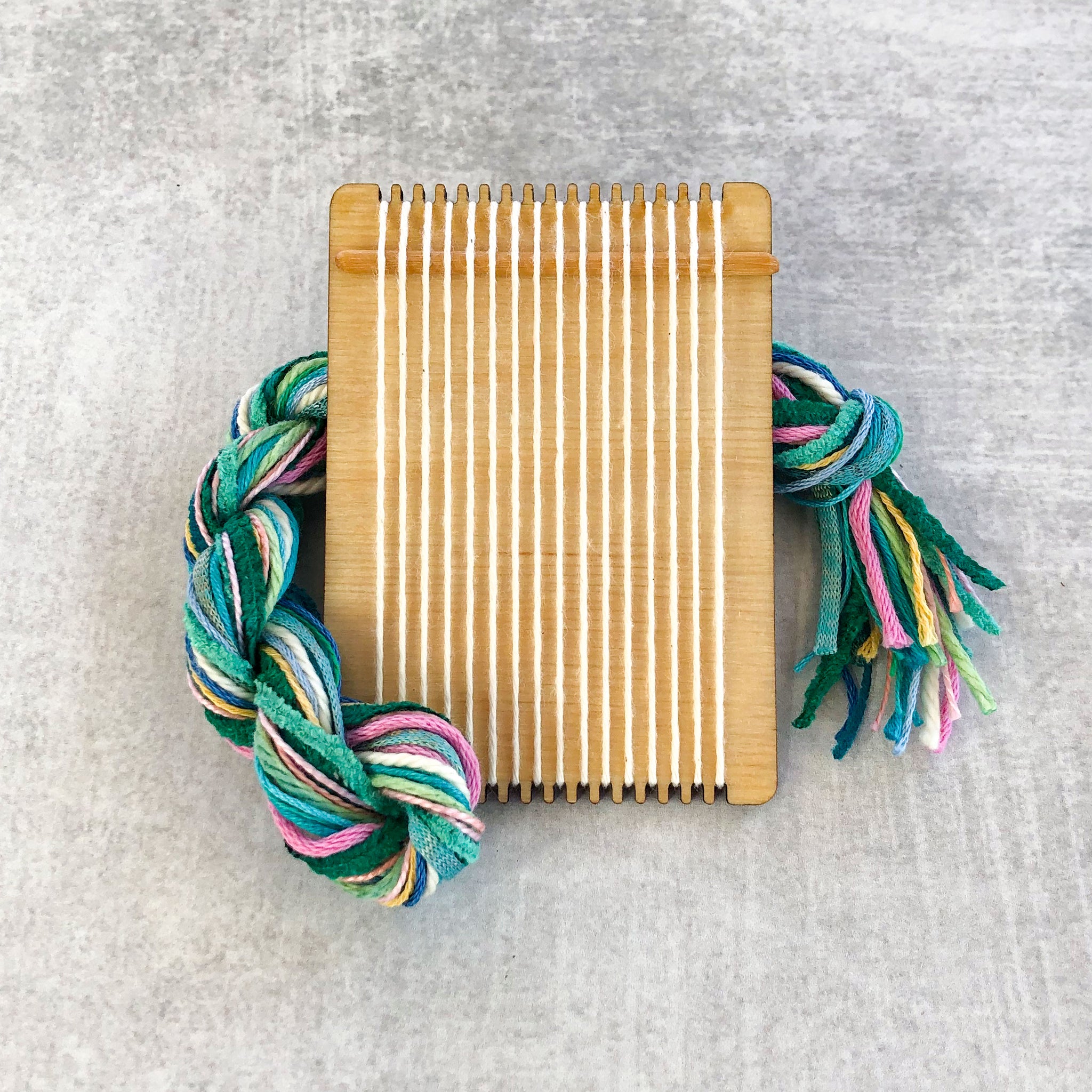 Tiny Wood Loom Kit- Cactus Colors - The Creativity Patch - Lucy Jennings