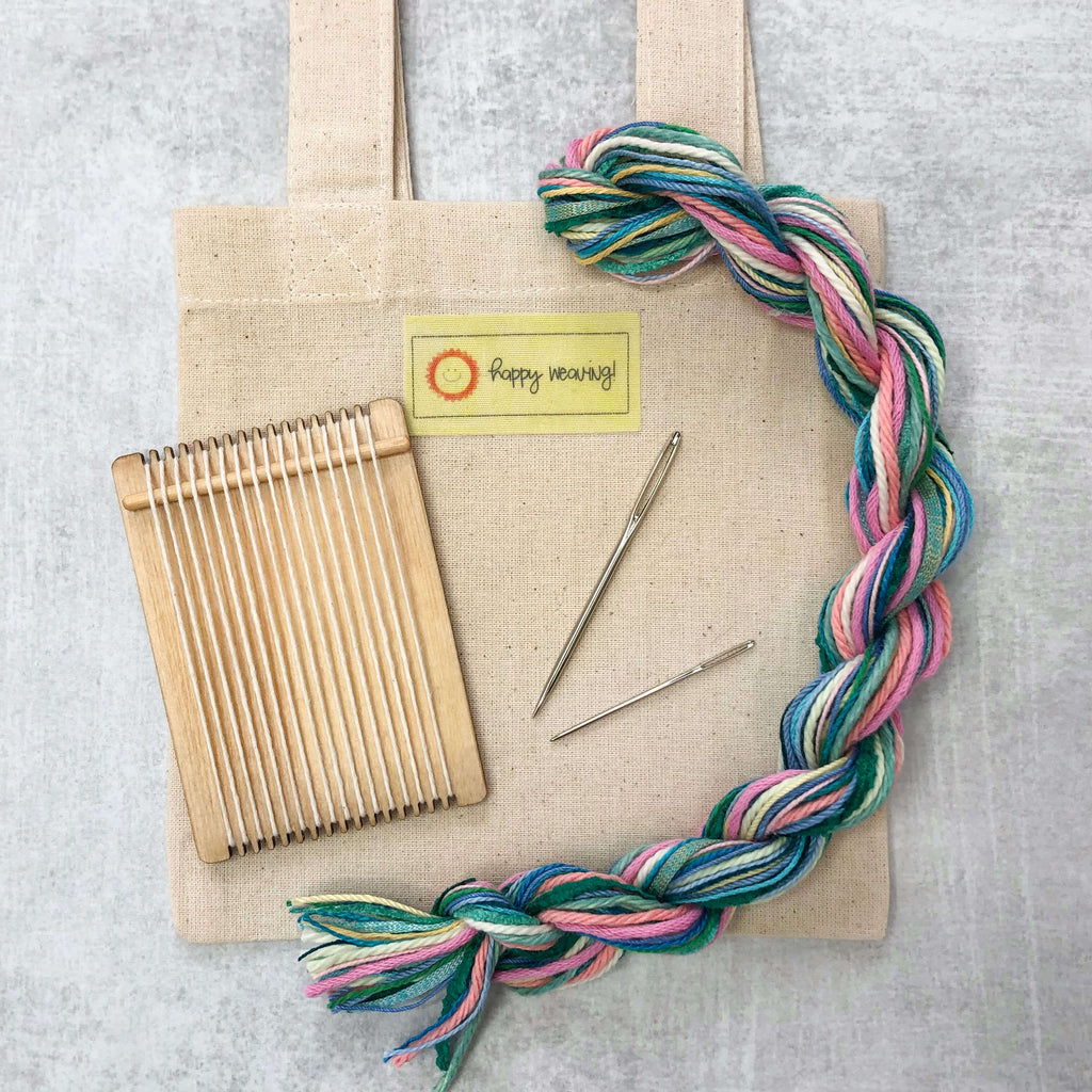 Tiny Wood Loom Kit- Cactus Colors - The Creativity Patch - Lucy Jennings