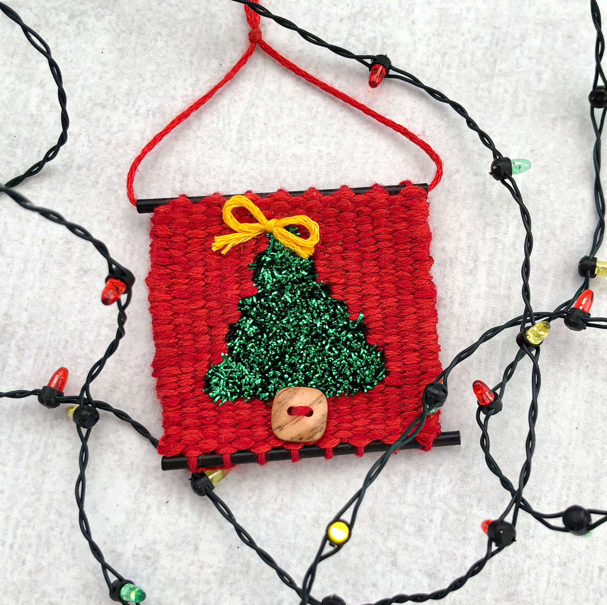 Handwoven Christmas Tree Ornament Kit - without the loom